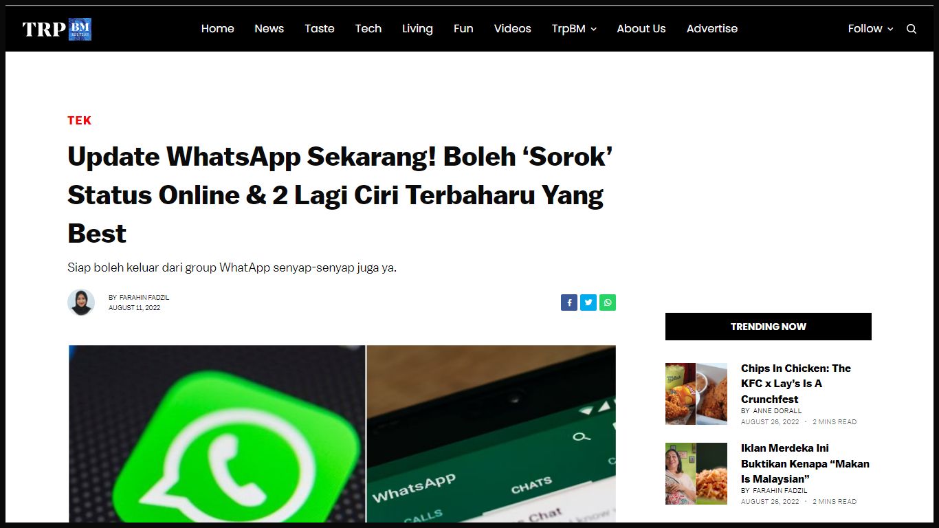 Update WhatsApp Sekarang! Boleh 'Sorok' Status Online & 2 Lagi Ciri ...